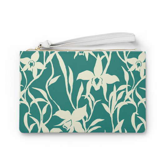 Vegan Clutch Bag Orchid in Turquoise - Global Village Kailua Boutique