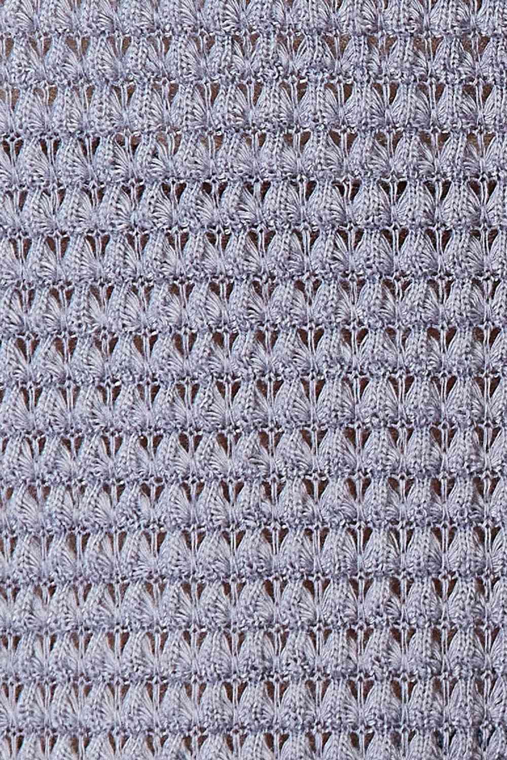 Waffle Knit Round Neck Long Sleeve Top - Global Village Kailua Boutique