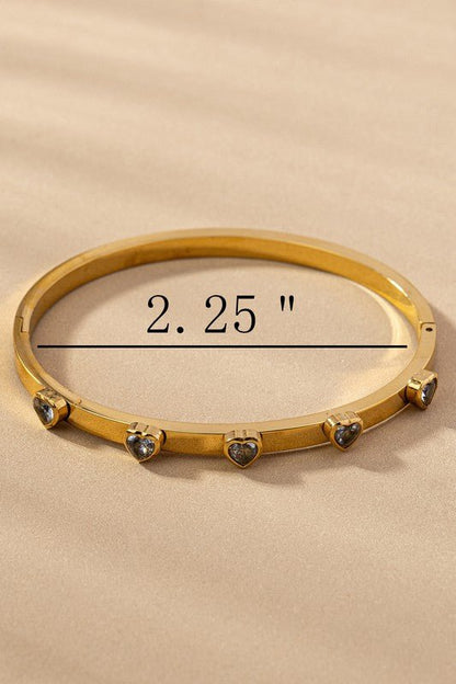 Water Resistant Stainless Steel Hinge Bangle - Global Village Kailua Boutique