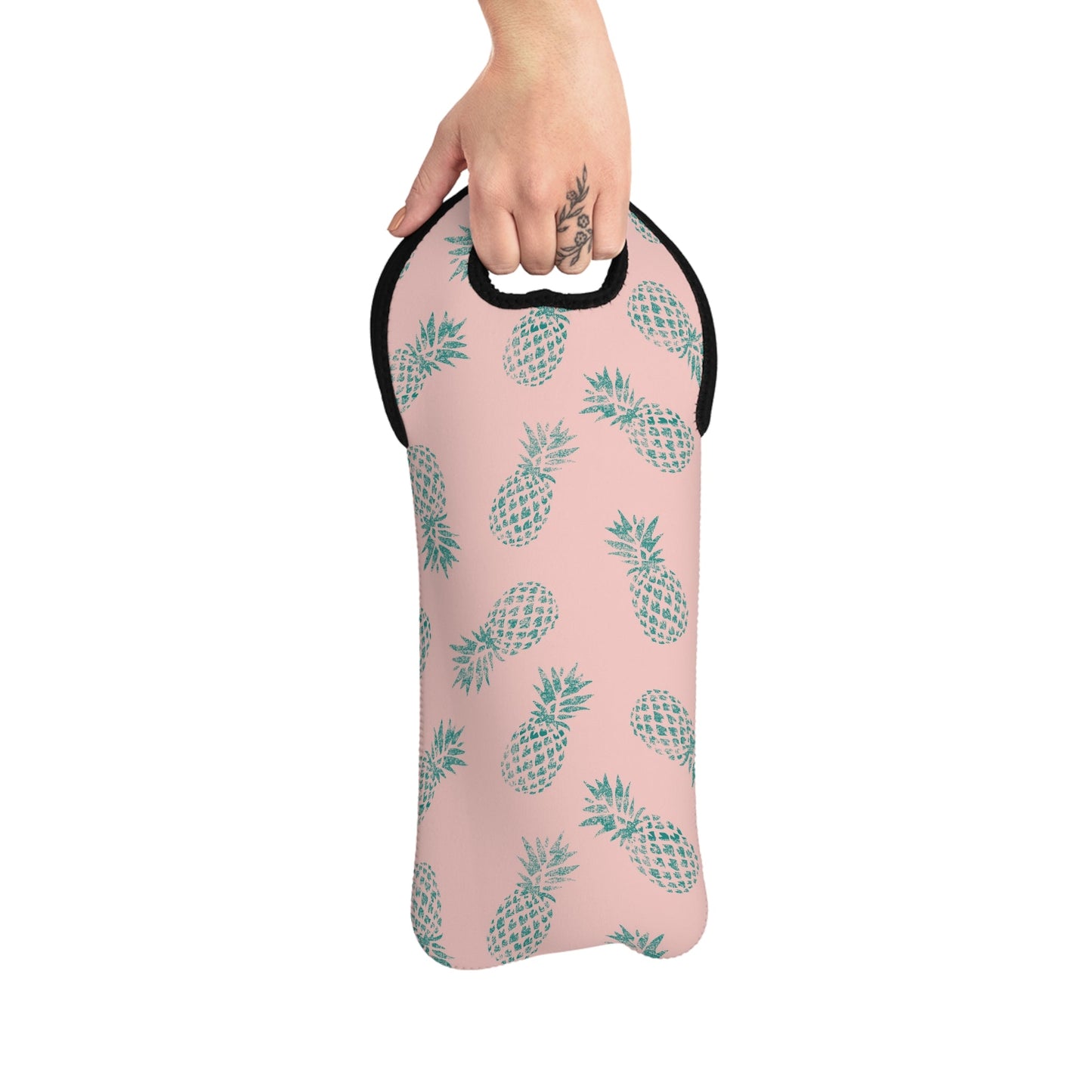 Wine Tote Bag Pineapple Pink - Global Village Kailua Boutique